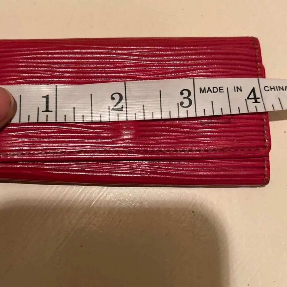 Louis Vuitton Epi Key Holder Case Red Textured 4-Key Organization Travel Luxury